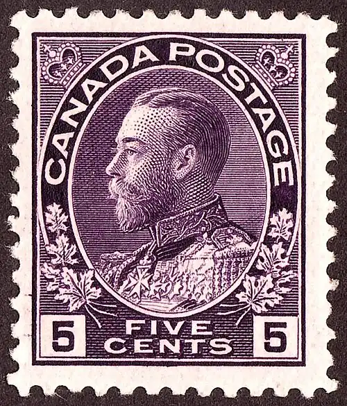 1922: номинал в 5 центов