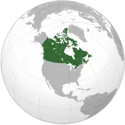 Канада на карте мира