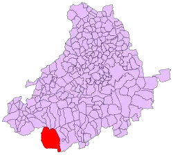 Расположение муниципалитета на карте провинции