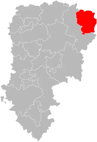 Кантон на карте департамента Эна