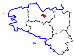 Кантон на карте департамента Кот-д’Армор