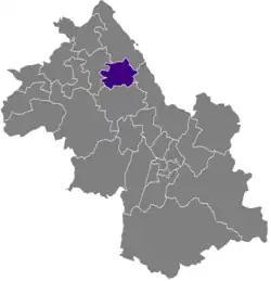 Кантон на карте департамента Изер