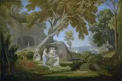 Младенец Вакх, воспитанный нимфами Наксоса, 1848. Бумага на холсте, масло. Музей изящных искусств, Бордо