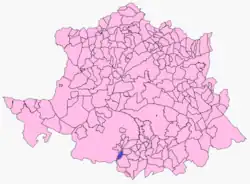 Расположение муниципалитета Касас-де-Дон-Антонио на карте провинции