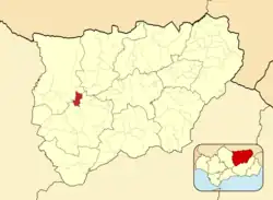 Расположение муниципалитета Касалилья на карте провинции
