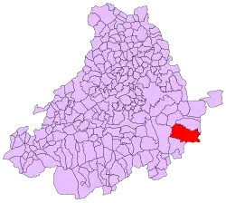 Расположение муниципалитета на карте провинции