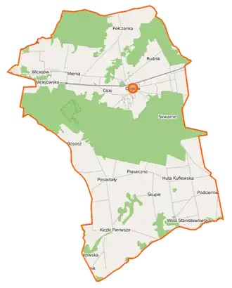 Цеглув на карте