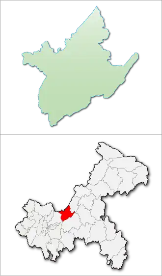 Чаншоу на карте