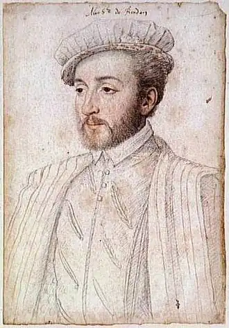 Франсуа Клуэ. Шарль де Ларошфуко, граф де Рандан. 1560. Шантийи, музей Конде