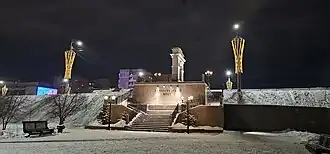 Подъём на Ленинградский мост с юго-западной стороны