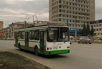 Троллейбус ЛиАЗ-5280 (ВЗТМ) в Челябинске.