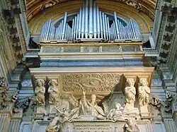 Дж. Б. Майни. Трибуна органа с гробницей папы Иннокентия X. 1730