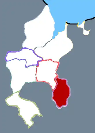 Босин на карте