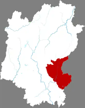 Гунчэн-Яоский автономный уезд на карте