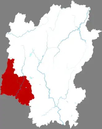 Юнфу на карте