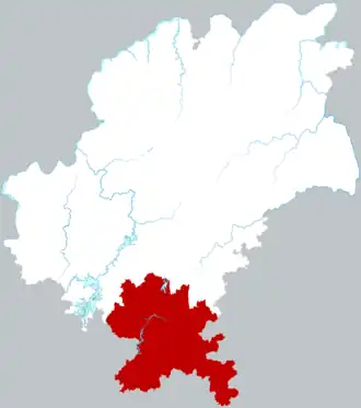 Хуаси на карте