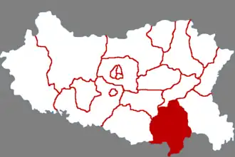 Вэйсянь на карте