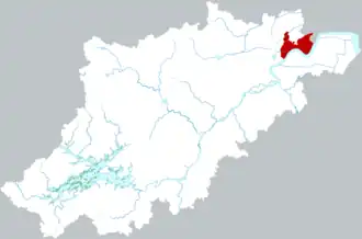 Цзянгань на карте