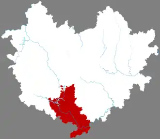 Дахуа-Яоский автономный уезд на карте