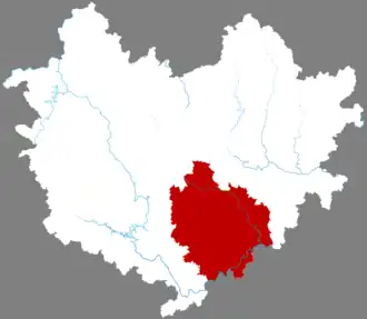 Дуань-Яоский автономный уезд на карте