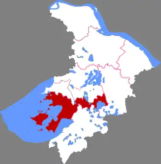 Учжун на карте