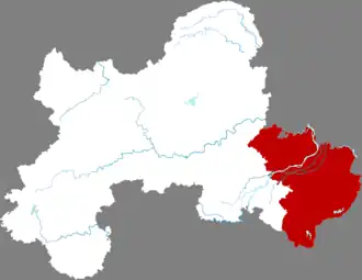 Фэнчэн на карте