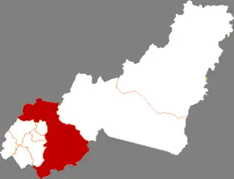 Хулинь на карте