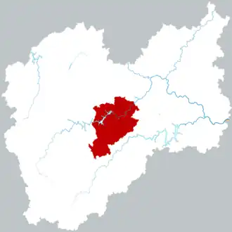 Юньхэ на карте