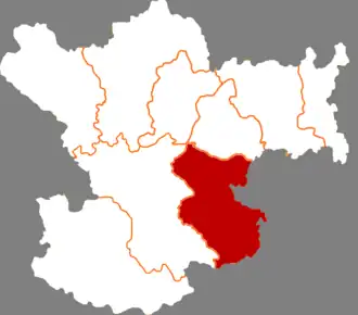 Кансянь на карте