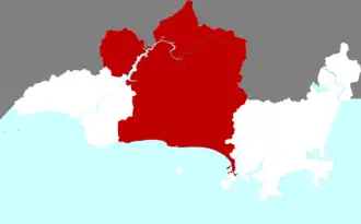 Тянья на карте