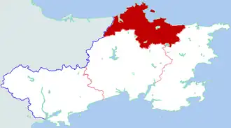 Хуаньцуй на карте