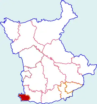 Янлин на карте