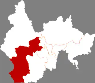 Аньту на карте