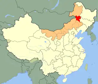 Хинган на карте