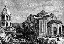 Зарисовка общего вида собора. Гравюра Тейлора с фотографии. 1891 г.