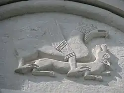 Церковь Покрова на Нерли. Рельеф закомары