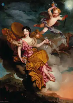 Школа Пьера Миньяра. Портрет Мадемуазель де Ла Форс в образе Флоры. Ок. 1670—1690