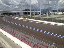 Вид на трибуну Т3 рядом с Адлер-Ареной