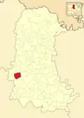 Расположение муниципалитета на карте провинции