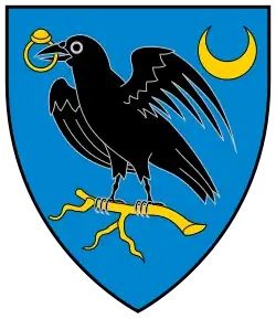 Герб венгерского трансильванского рода Хуньяди, от которого, по одной из распространённых теорий, произошёл герб Валахии