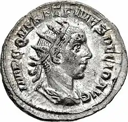 Антониниан с изображением Геренния Этруска