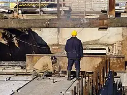 Строительство станции. 2 декабря 2003 г.