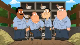 Промокартинка. Питер, Джо, Гленн, и Кливленд сбежали из исправительного лагеря.