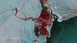 Наводнение в низовьях Бузи и Пунгве после циклона Идай в марте 2019 года