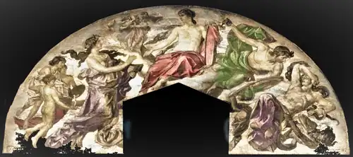 Настенная мозаика Veritate Arti работы Фрица Робера (1851–1924)