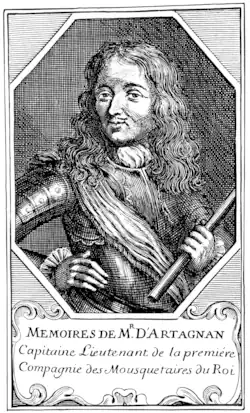 Портрет д’Артаньяна с фронтлиста «Мемуаров…» Куртиля