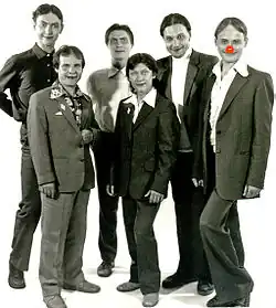 Группа «Дети» в 1989 году. Слева направо: Игорь Рудик, Дмитрий Ларионов, Александр Воробьёв, Леонид Терентьев, Пётр Струков, Роман Капорин