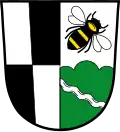 Изображение шмеля на гербе коммуны Хуммельталь в Баварии, ФРГ