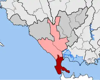Карта общины: — Превеза — Залонгон и Лурос