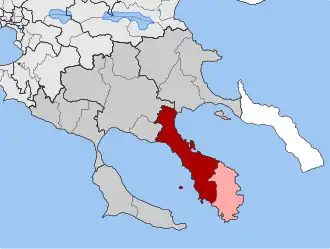 Карта общины: 1 — Ситония 2 — Торони